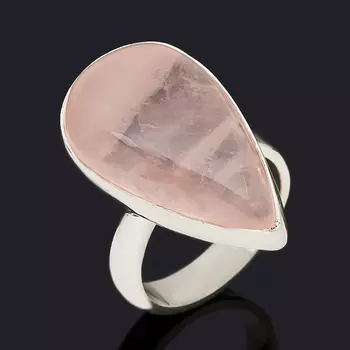 Кольцо розовый кварц (серебро 925 пр.) размер 17