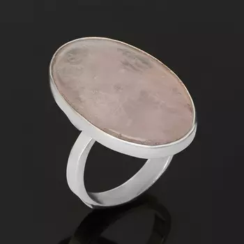 Кольцо розовый кварц (серебро 925 пр.) размер 18