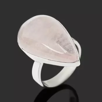 Кольцо розовый кварц (серебро 925 пр.) размер 17,5