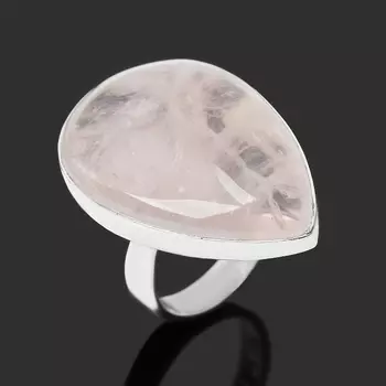 Кольцо розовый кварц (серебро 925 пр.) размер 18