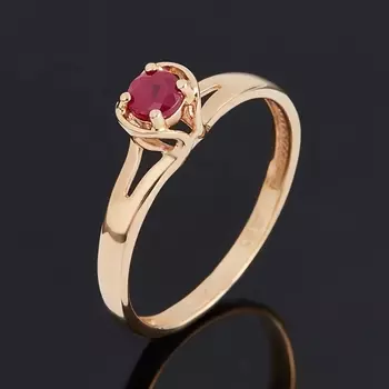Кольцо рубин огранка (золото 585 пр.) размер 16
