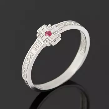 Кольцо рубин (серебро 925 пр.) огранка размер 16,5