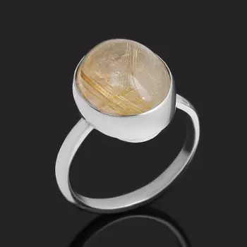 Кольцо рутиловый кварц (нейзильбер) размер 17,5