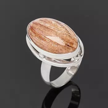 Кольцо рутиловый кварц (серебро 925 пр.) размер 17,5