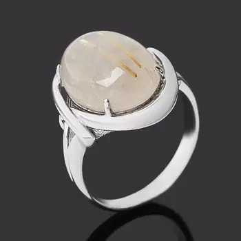 Кольцо рутиловый кварц (серебро 925 пр.) размер 18