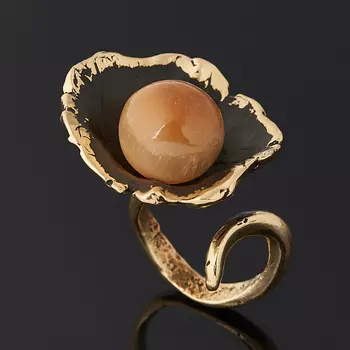 Кольцо селенит (бронза) (регулируемый) размер 17
