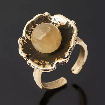 Кольцо селенит (бронза) (регулируемый) размер 18