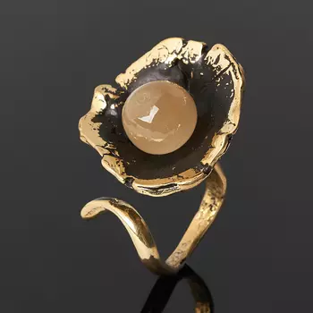 Кольцо селенит (бронза) (регулируемый) размер 18