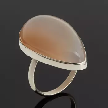 Кольцо сердолик (нейзильбер) размер 18