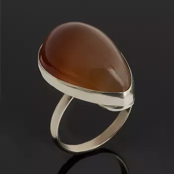 Кольцо сердолик (нейзильбер) размер 18,5