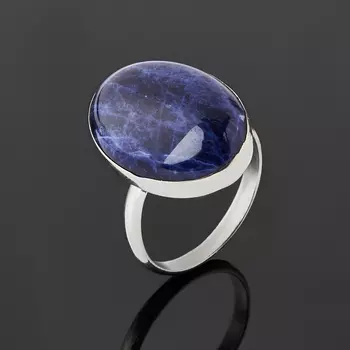 Кольцо содалит (нейзильбер) размер 18,5