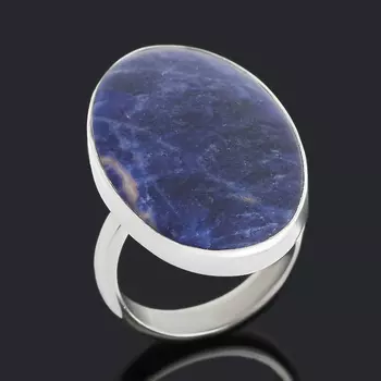 Кольцо содалит (серебро 925 пр.) (регулируемый) размер 17