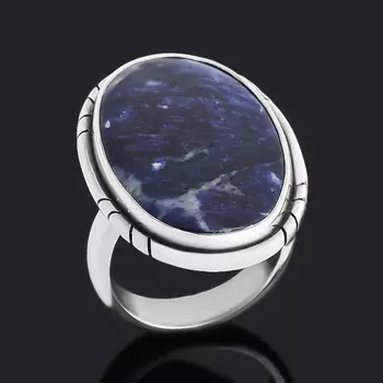 Кольцо содалит (серебро 925 пр.) (регулируемый) размер 17