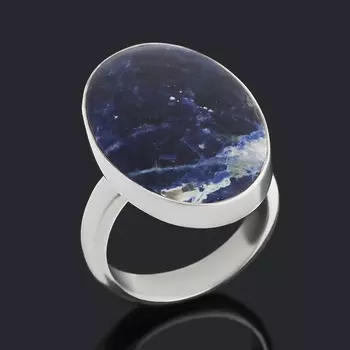 Кольцо содалит (серебро 925 пр.) (регулируемый) размер 17