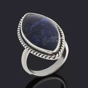 Кольцо содалит (серебро 925 пр.) (регулируемый) размер 17