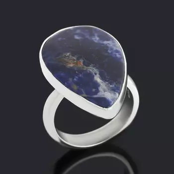 Кольцо содалит (серебро 925 пр.) (регулируемый) размер 17