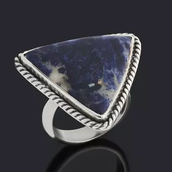 Кольцо содалит (серебро 925 пр.) (регулируемый) размер 17,5