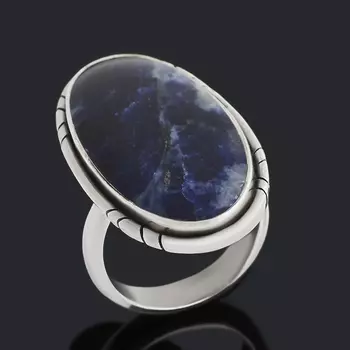 Кольцо содалит (серебро 925 пр.) (регулируемый) размер 18