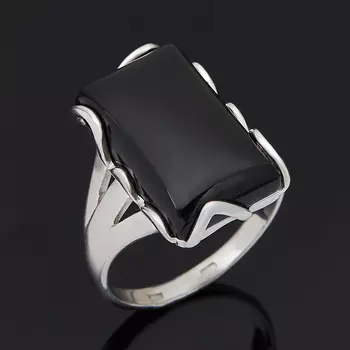 Кольцо соколиный глаз (серебро 925 пр. родир. бел.) размер 20