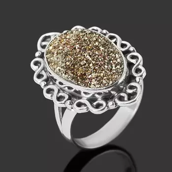 Кольцо спектропирит (серебро 925 пр.) размер 17,5