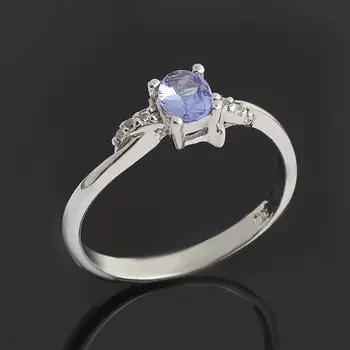 Кольцо танзанит (серебро 925 пр.) огранка размер 16,5