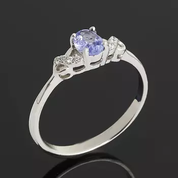 Кольцо танзанит (серебро 925 пр.) огранка размер 16,5