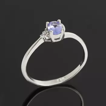 Кольцо танзанит (серебро 925 пр.) огранка размер 17