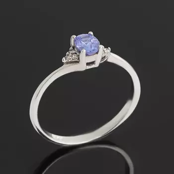 Кольцо танзанит (серебро 925 пр.) огранка размер 17