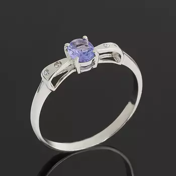 Кольцо танзанит (серебро 925 пр.) огранка размер 17