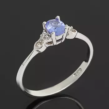 Кольцо танзанит (серебро 925 пр.) огранка размер 17,5