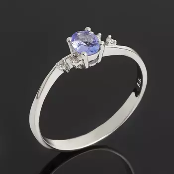 Кольцо танзанит (серебро 925 пр.) огранка размер 18