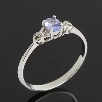Кольцо танзанит (серебро 925 пр.) огранка размер 18