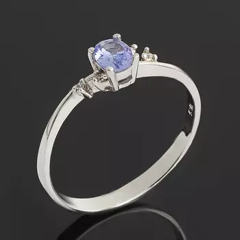 Кольцо танзанит (серебро 925 пр.) огранка размер 18