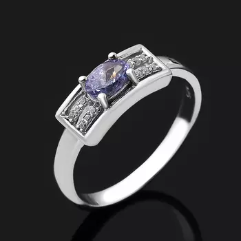 Кольцо танзанит (серебро 925 пр.) огранка размер 18,5