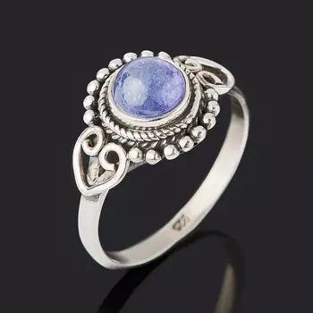 Кольцо танзанит (серебро 925 пр. оксидир.) размер 19