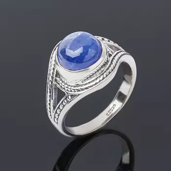 Кольцо танзанит (серебро 925 пр. оксидир.) размер 18