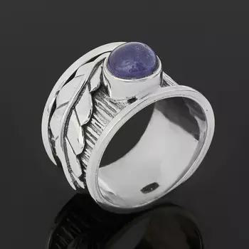 Кольцо танзанит (серебро 925 пр. оксидир.) размер 17