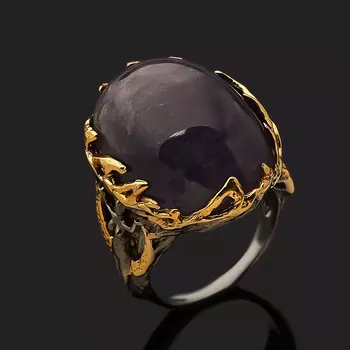 Кольцо танзанит (серебро 925 пр. позолота, родир. сер.) размер 18