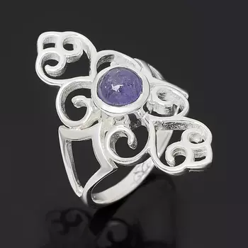 Кольцо танзанит (серебро 925 пр.) размер 17