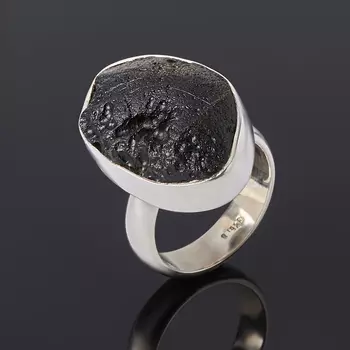 Кольцо тектит (серебро 925 пр.) размер 17