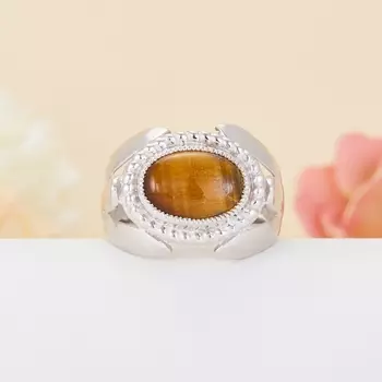 Кольцо тигровый глаз (серебро 925 пр.) размер 21,5