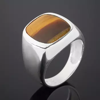 Кольцо тигровый глаз (серебро 925 пр.) размер 20