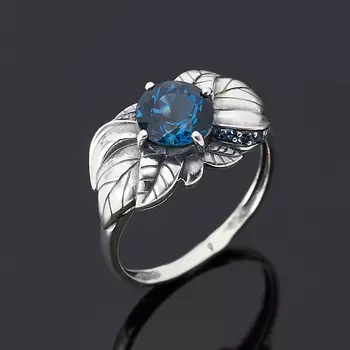 Кольцо топаз лондон огранка (серебро 925 пр.) размер 17