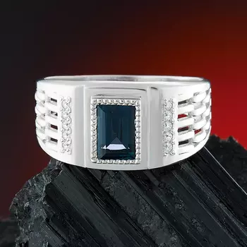 Кольцо топаз лондон огранка (серебро 925 пр.) размер 22