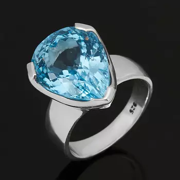 Кольцо топаз swiss (серебро 925 пр.) огранка размер 16,5