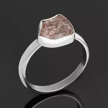 Кольцо турмалин розовый (рубеллит) (серебро 925 пр.) размер 18,5