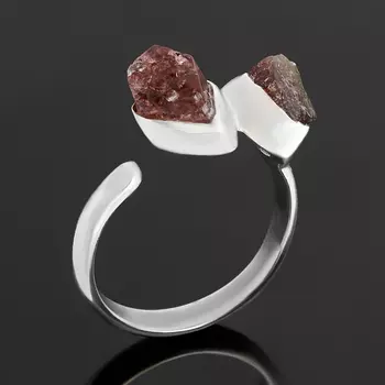 Кольцо турмалин розовый (рубеллит) (серебро 925 пр.) (регулируемый) размер 18