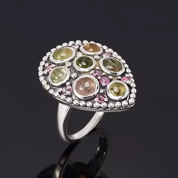 Кольцо турмалин (серебро 925 пр.) размер 17,5