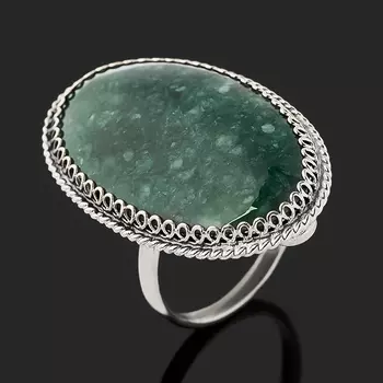 Кольцо жадеит (нейзильбер) размер 18,5