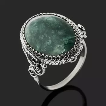 Кольцо жадеит (нейзильбер) размер 19,5